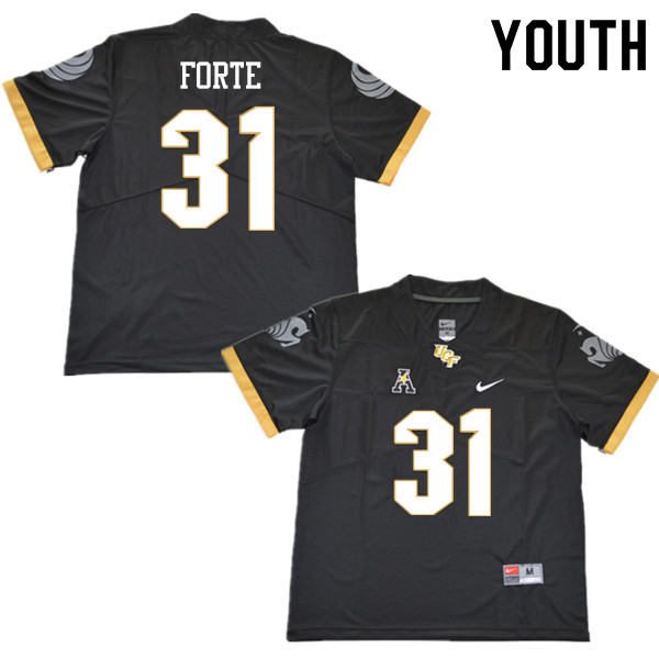 Youth #31 JaJuan Forte UCF Knights College Football Jerseys Sale-Black